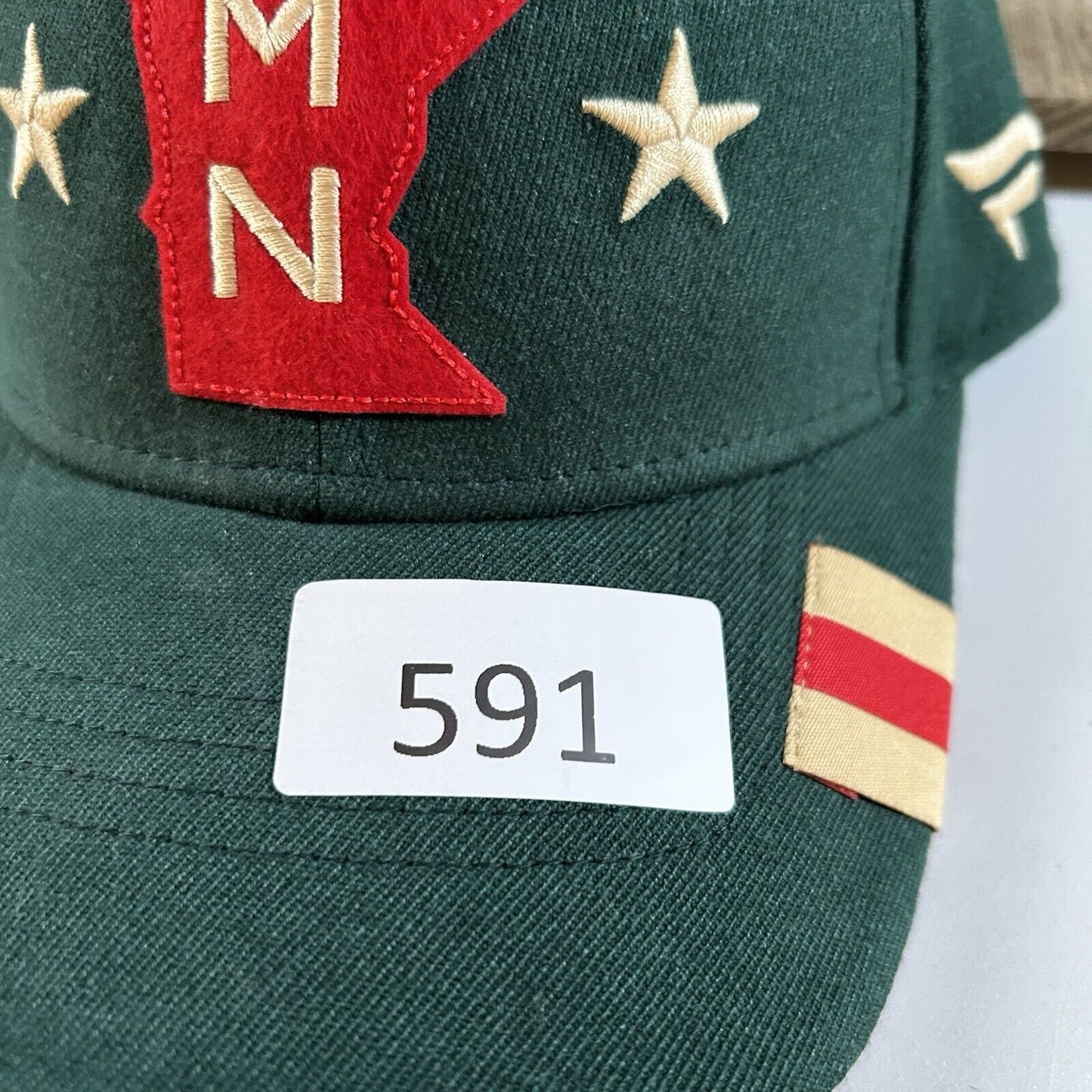 Minnesota Wild Hat Cap Men Small / Medium Green Red Stretch NHL Hockey Fanatics