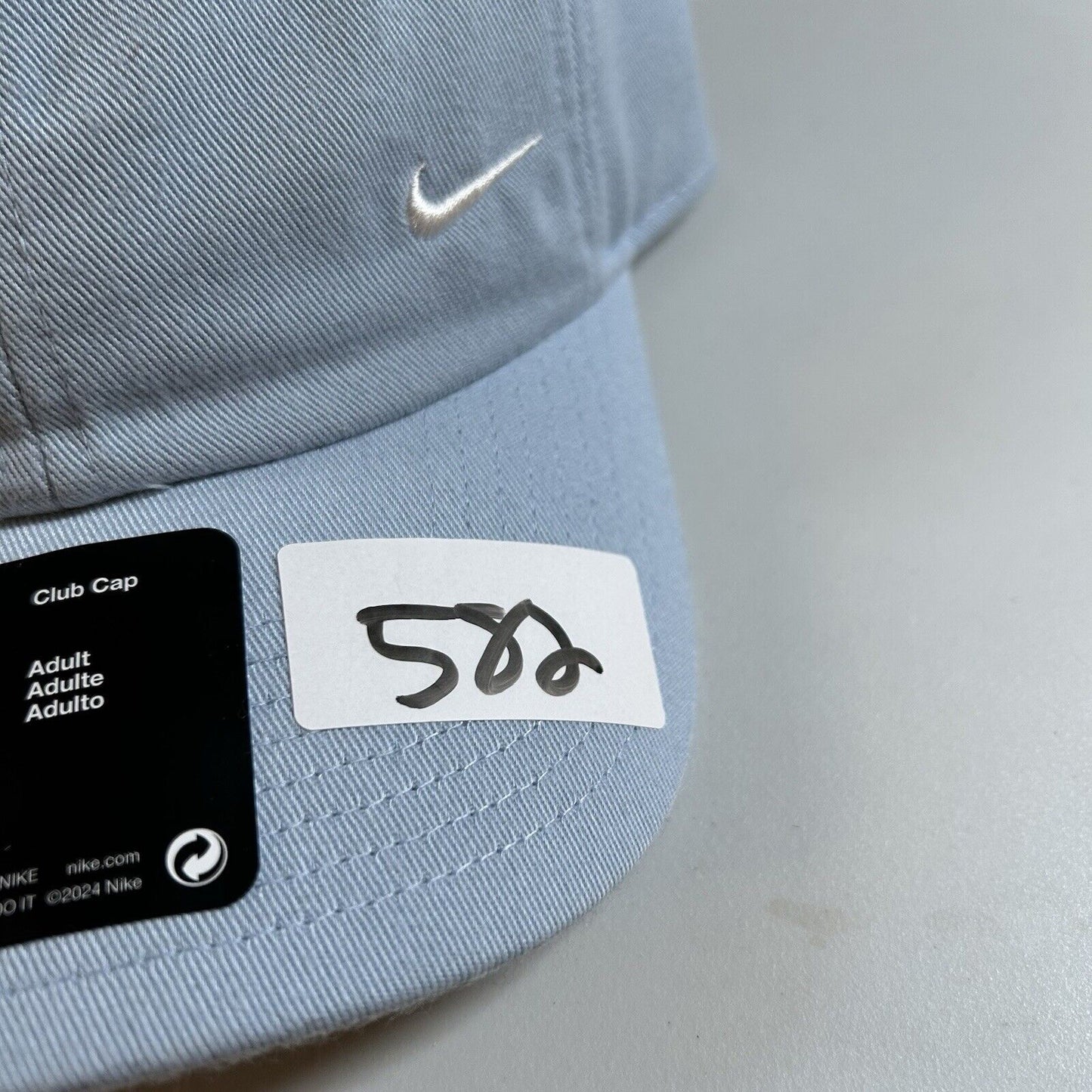 Nike Club Hat Cap Adult Medium Large Light Blue Strapback Swoosh Adjustable NEW