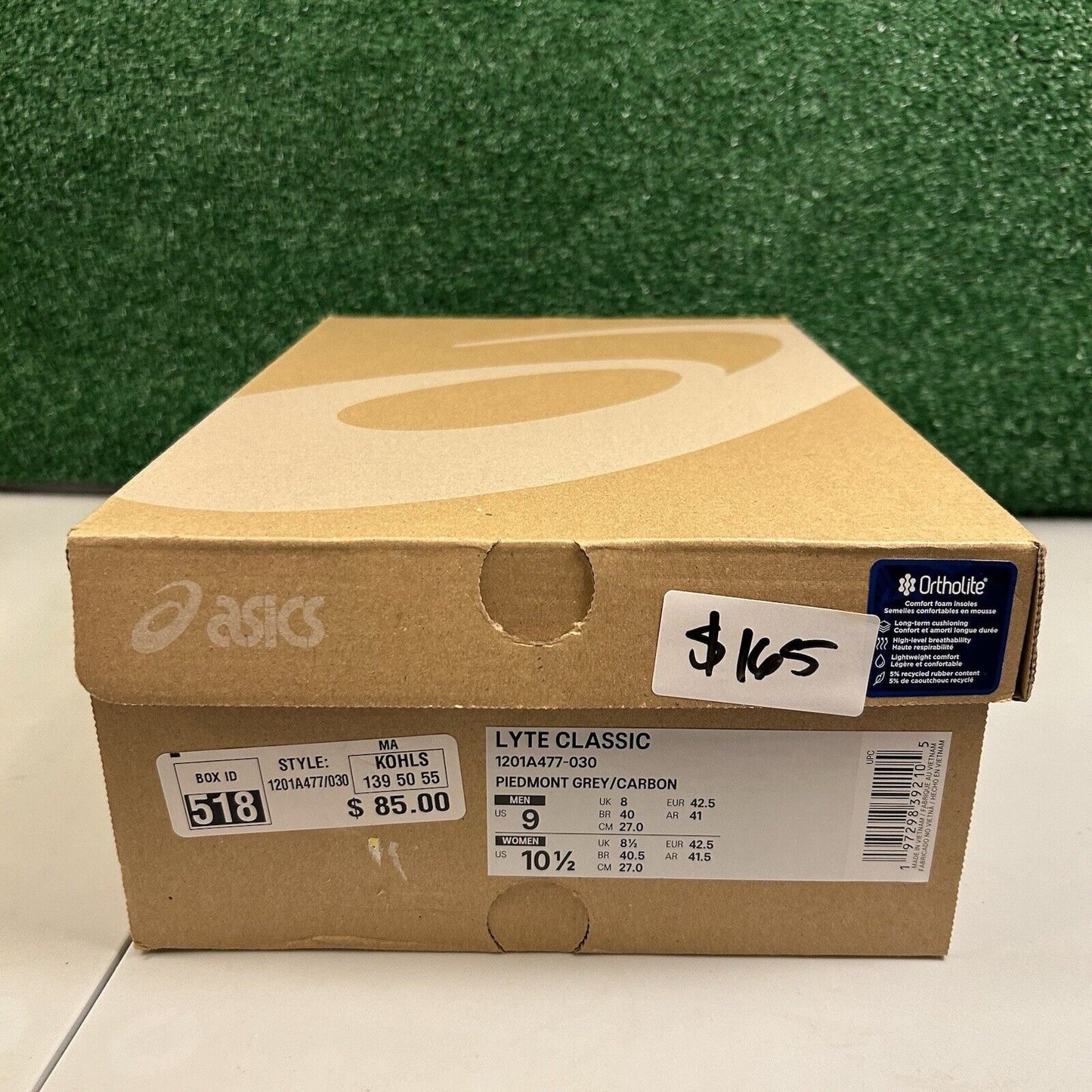 Asics Lyte Classic Mens 9 Gray Shoes Sneaker Athletic Suede Casual Comfort NEW