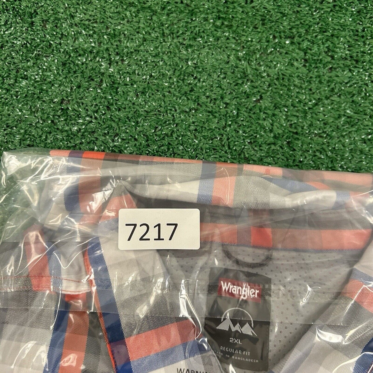 Wrangler Shirt Mens XXL 2XL Blue Red Gray Button Up Short Sleeve Flap Pockets