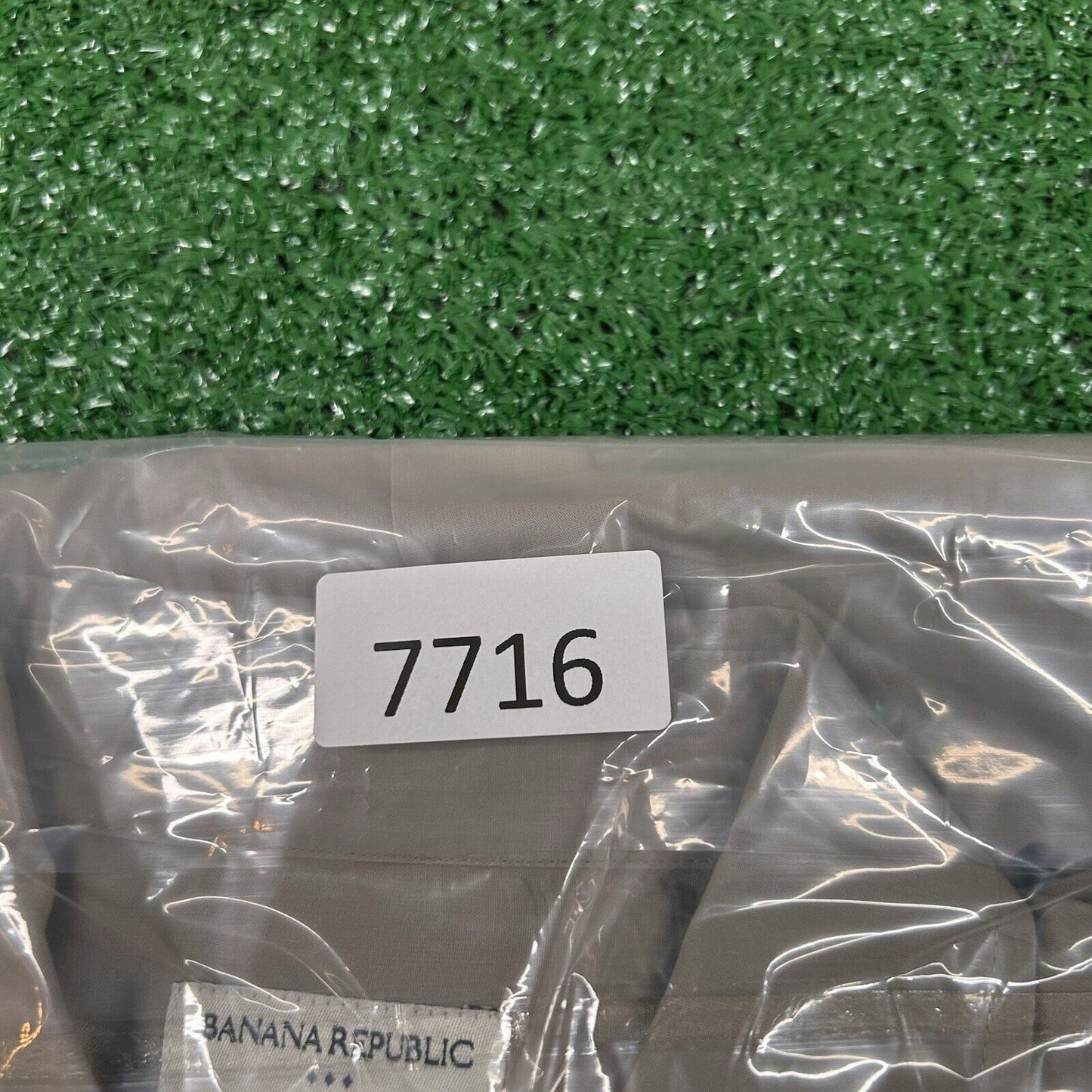 Banana Republic Shirt Mens Medium Gray/Brown Slim Fit Button Up Long Sleeve