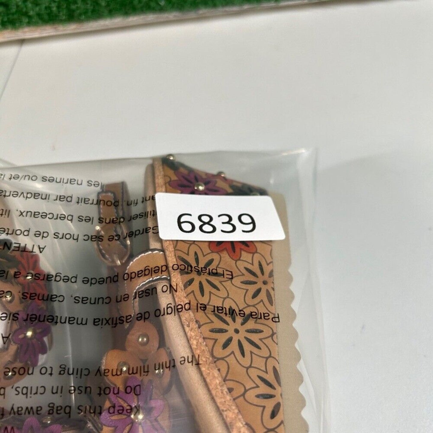 L'Artiste Spring Step Wellesta Floral Wedge Sandals Leather Comfort Womens 9 /40