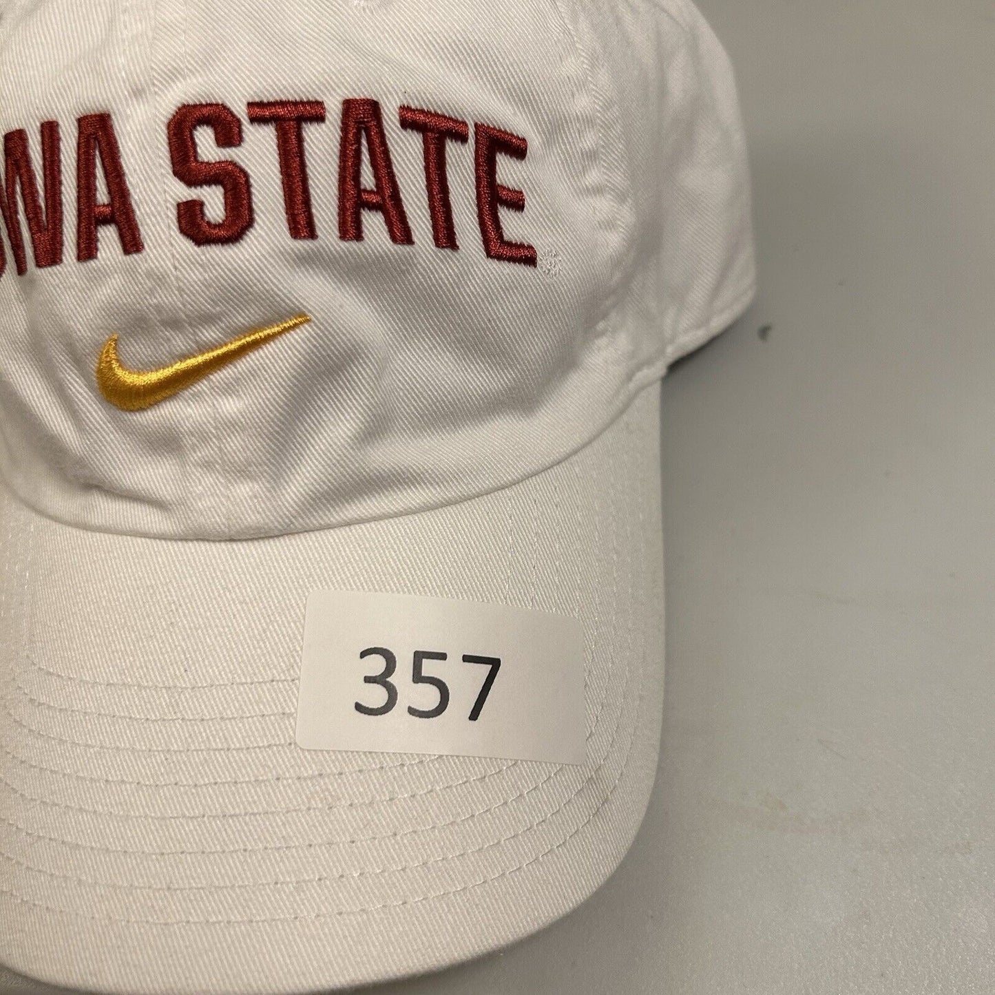 Nike Iowa State Cyclones Baseball Hat Cap Mens Strapback White Heritage86 Drifit