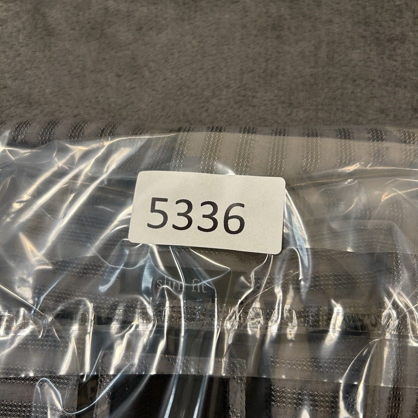 BKE Shirt Mens Extra Large Gray Striped Button Up Long Sleeve Work Slim Fit