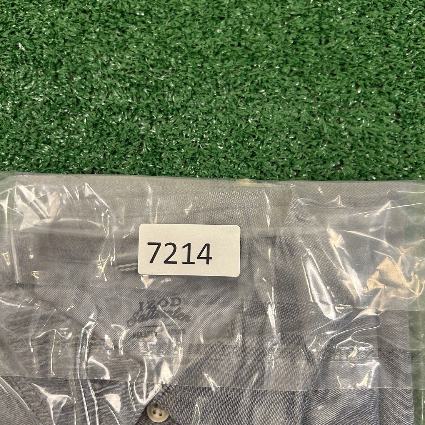 Izod Saltwater Shirt Mens Large Blue Button Up Short Sleeve Relaxed Classics New