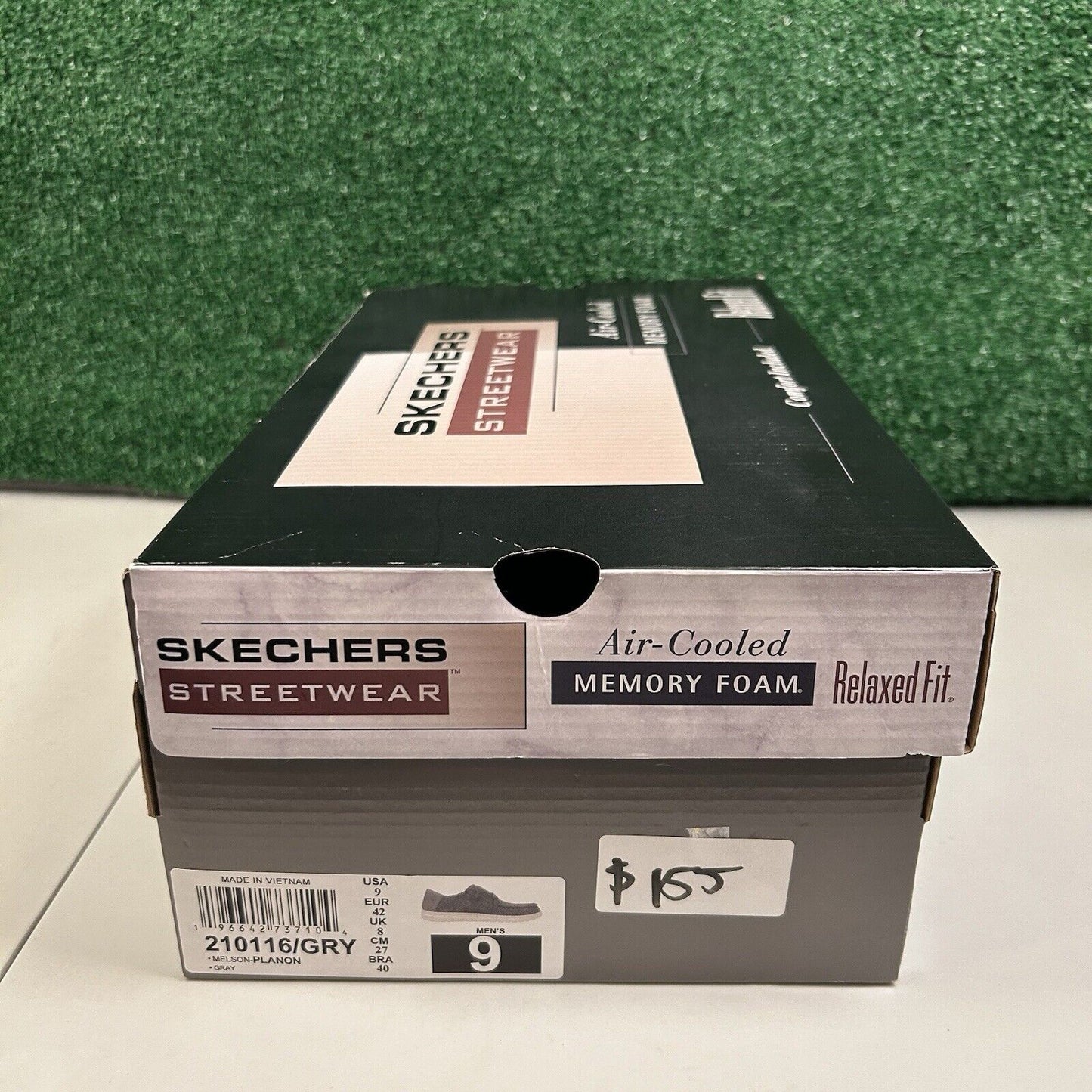 Skechers Melson Planon Mens 9 Gray Shoes Loafers Walking Comfort Slip On NEW