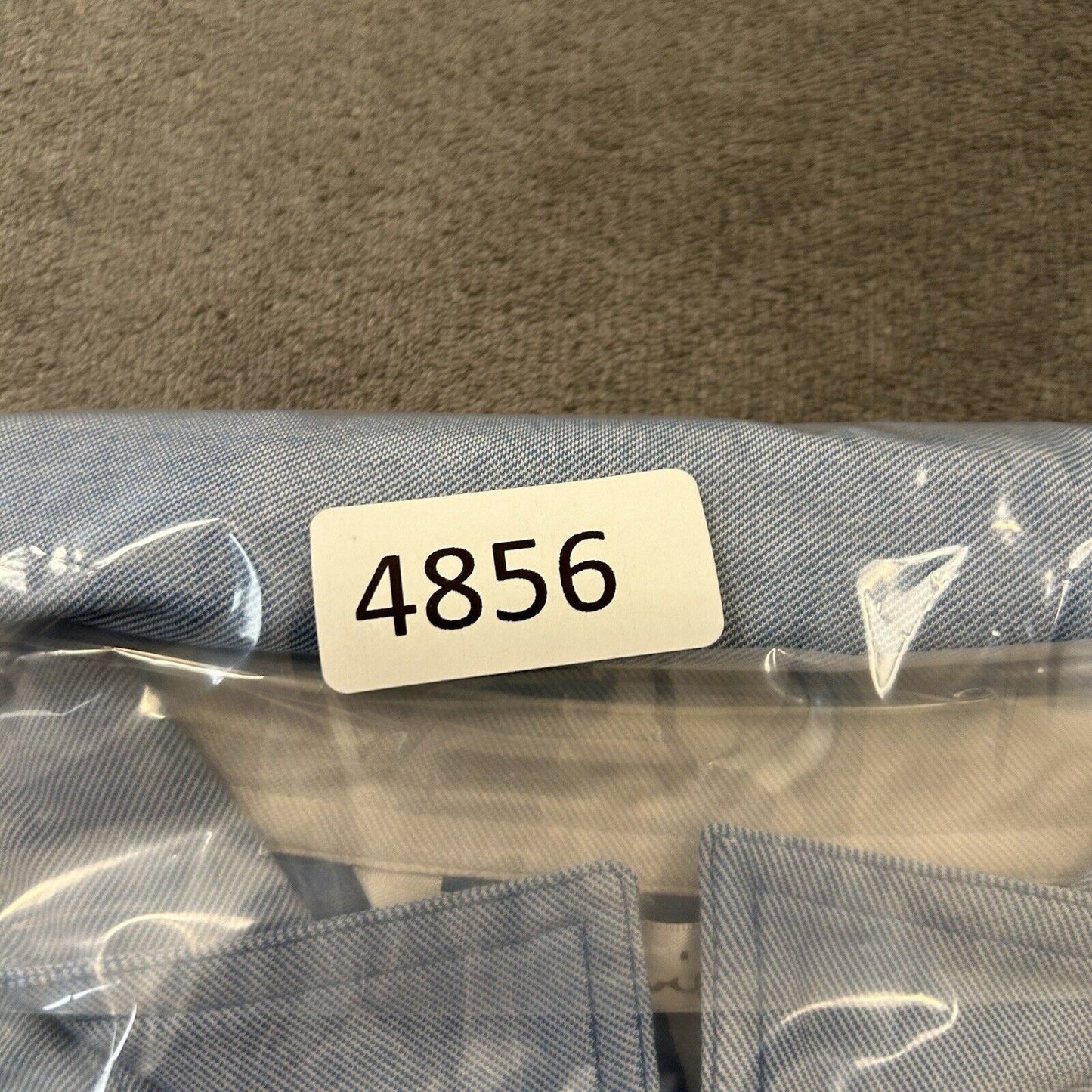 Travis Mathew Polo Shirt Mens Large Blue White Striped Short Sleeve Golf Work