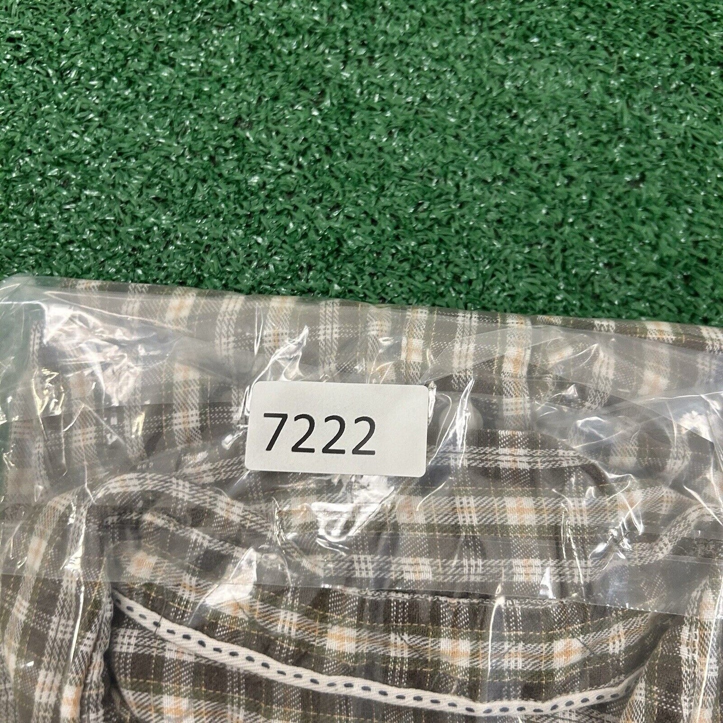 LL Bean Flannel Shirt Men Large Tall Brown Green Plaid Button Up Long Sleeve