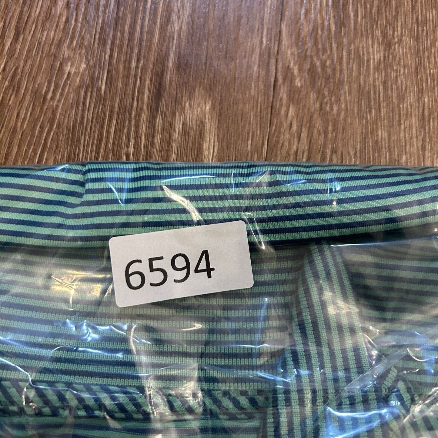 Izod Golf Polo Shirt Mens Extra Large Green Blue Striped Short Sleeve Stretch