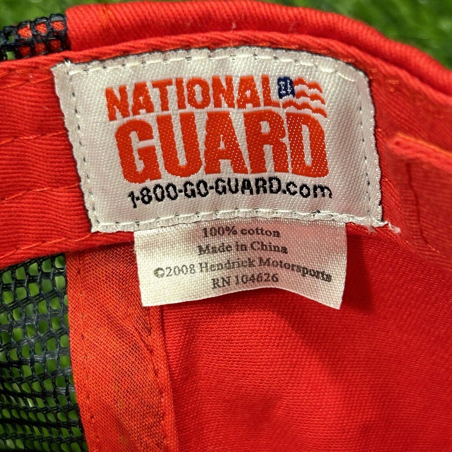 Dale Earnhardt Jr 88 Trucker Hat Cap Red White Blue National Guard Adjustable