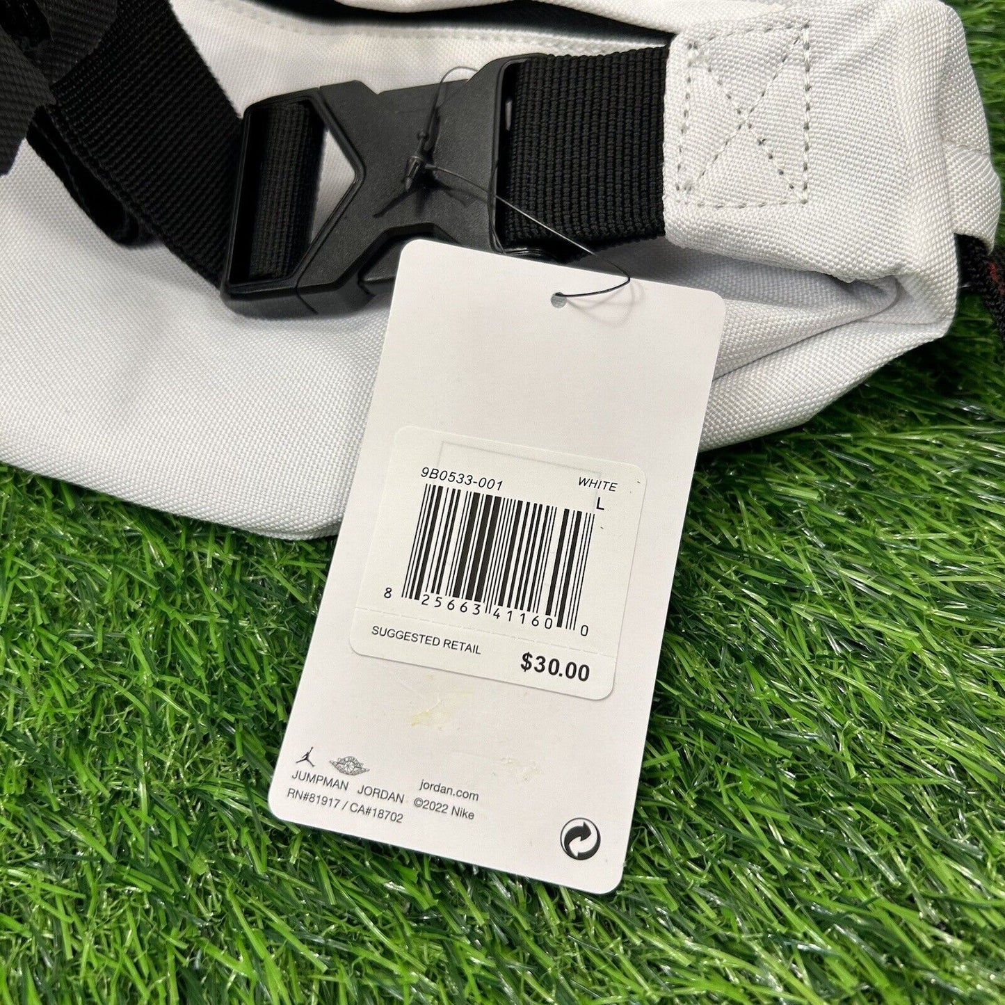 Nike Air Jordan Crossbody Bag White Jumpman Fanny Pack Hip Waist Belt 9B0533 NEW