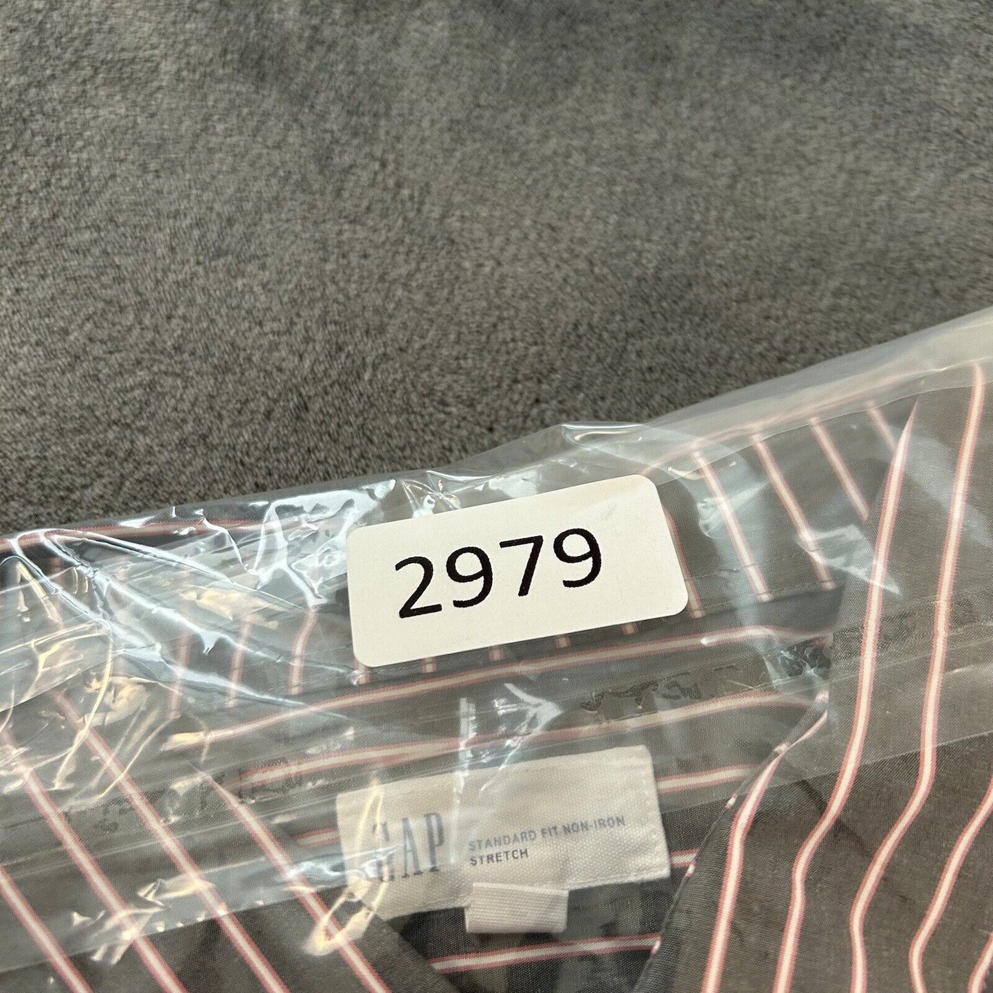 Gap Shirt Mens XXL 2XL Pink Gray Striped Button Up Long Sleeve Work Colorful