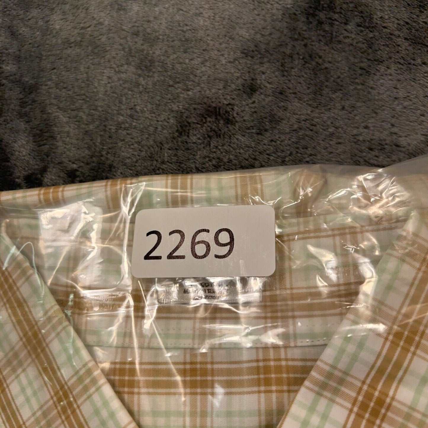 Peter Millar Shirt Mens Large Brown White Plaid Button Up Long Sleeve Casual