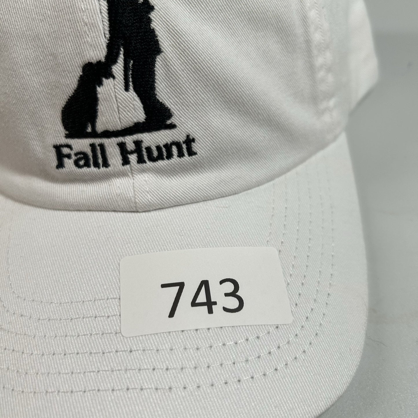 Fall Hunt Hat Cap Mens Strap Back White Black Hunter Hunting Dog Adjustable New