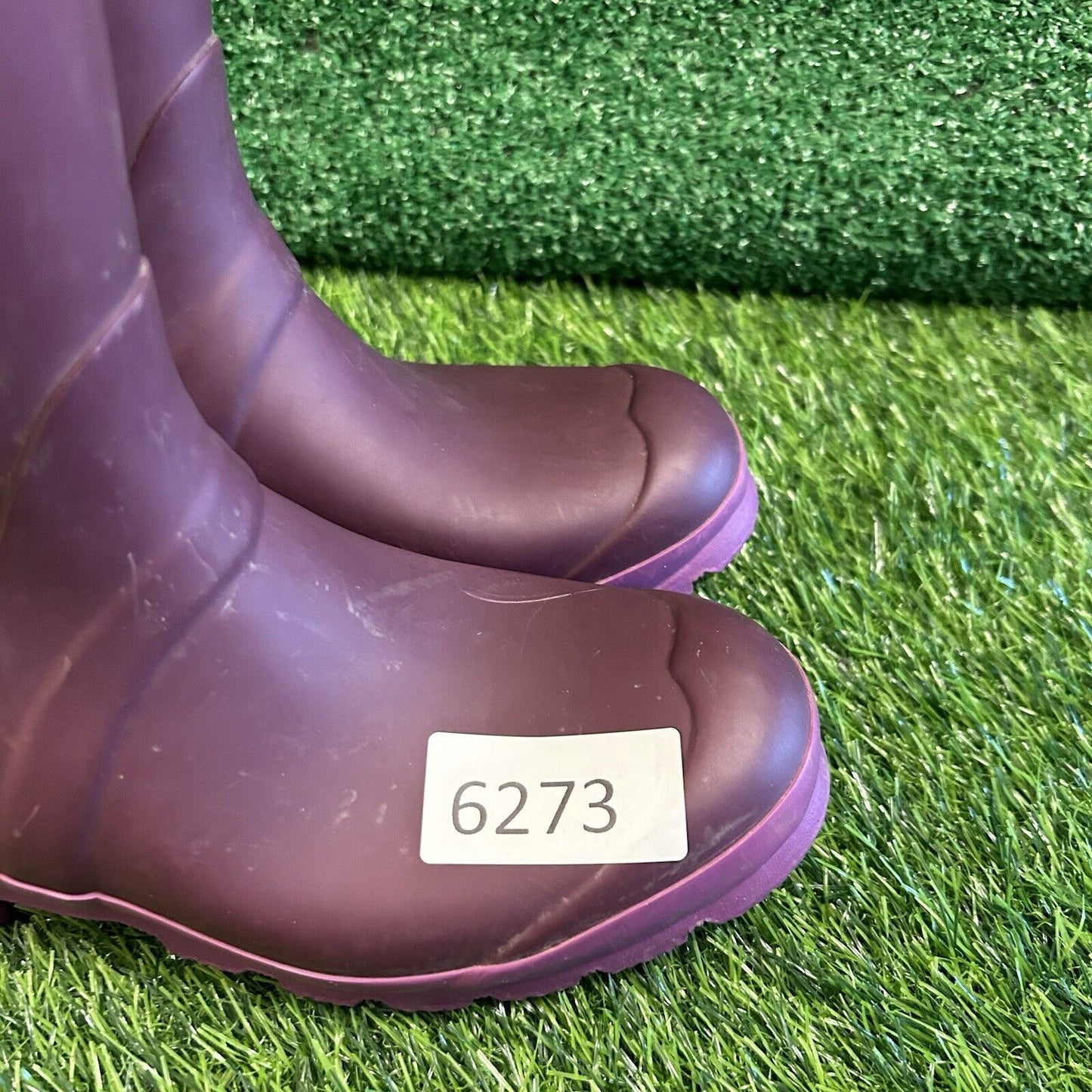 Hunter Original Tall Rain Boots Youth Kids 6 Purple Buckle Rubber Waterproof