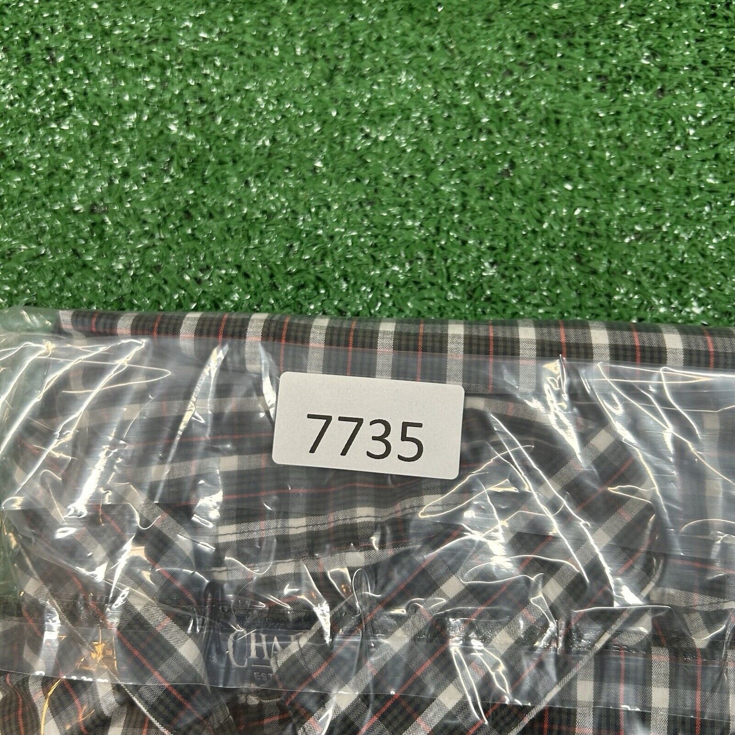 Chaps Shirt Mens Extra Large Green Red Plaid Stretch Button Up Long Sleeve