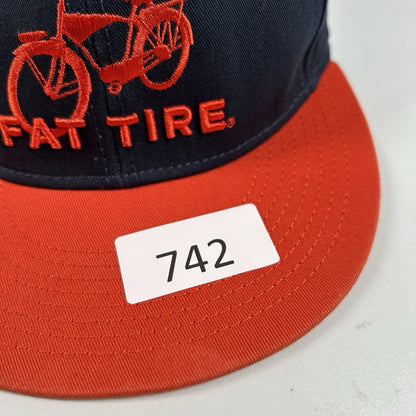 New Belgium Brewing Fat Tire Hat Cap Mens Snapback Navy Orange Adjustable Beer