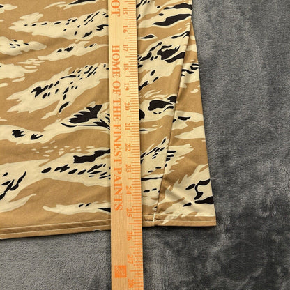 Under Armour Marvel Shirt Mens Medium Brown Black Camo Compression Heatgear Gym