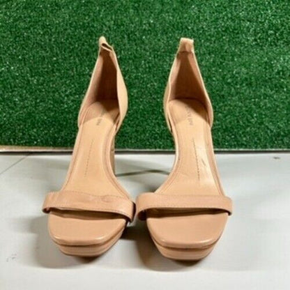 Gianni Bini Nude Heels Stiletto Sandals Slip On Outdoor Summer Womens 11 M