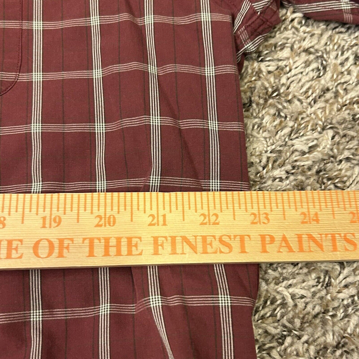 Ralph Lauren Shirt Mens Large Red Check Button Up Long Sleeve Kimbell Casual