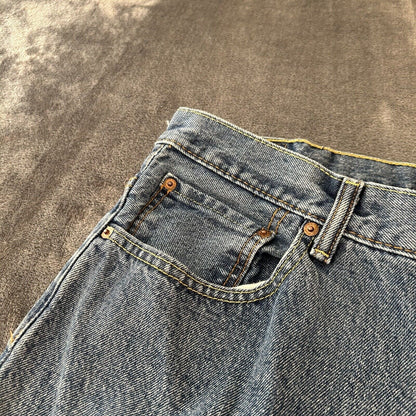 Levis 550 Jeans Mens 38x34" Blue Original Straight Leg Denim Pants Casual Work