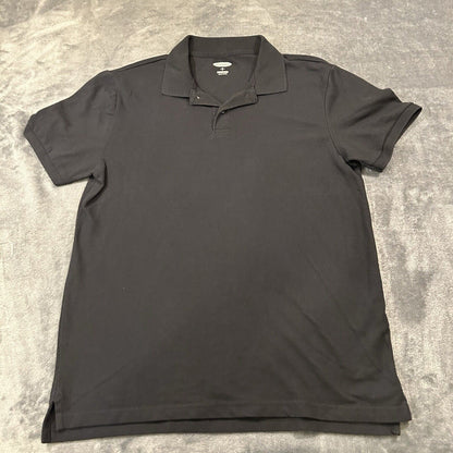 Old Navy Polo Shirt Mens Small Black Short Sleeve Golf Casual Work Flex