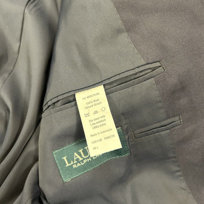 Lauren Ralph Lauren Blazer Suit Jacket Mens 48L Navy Wool Sport Coat Stretch