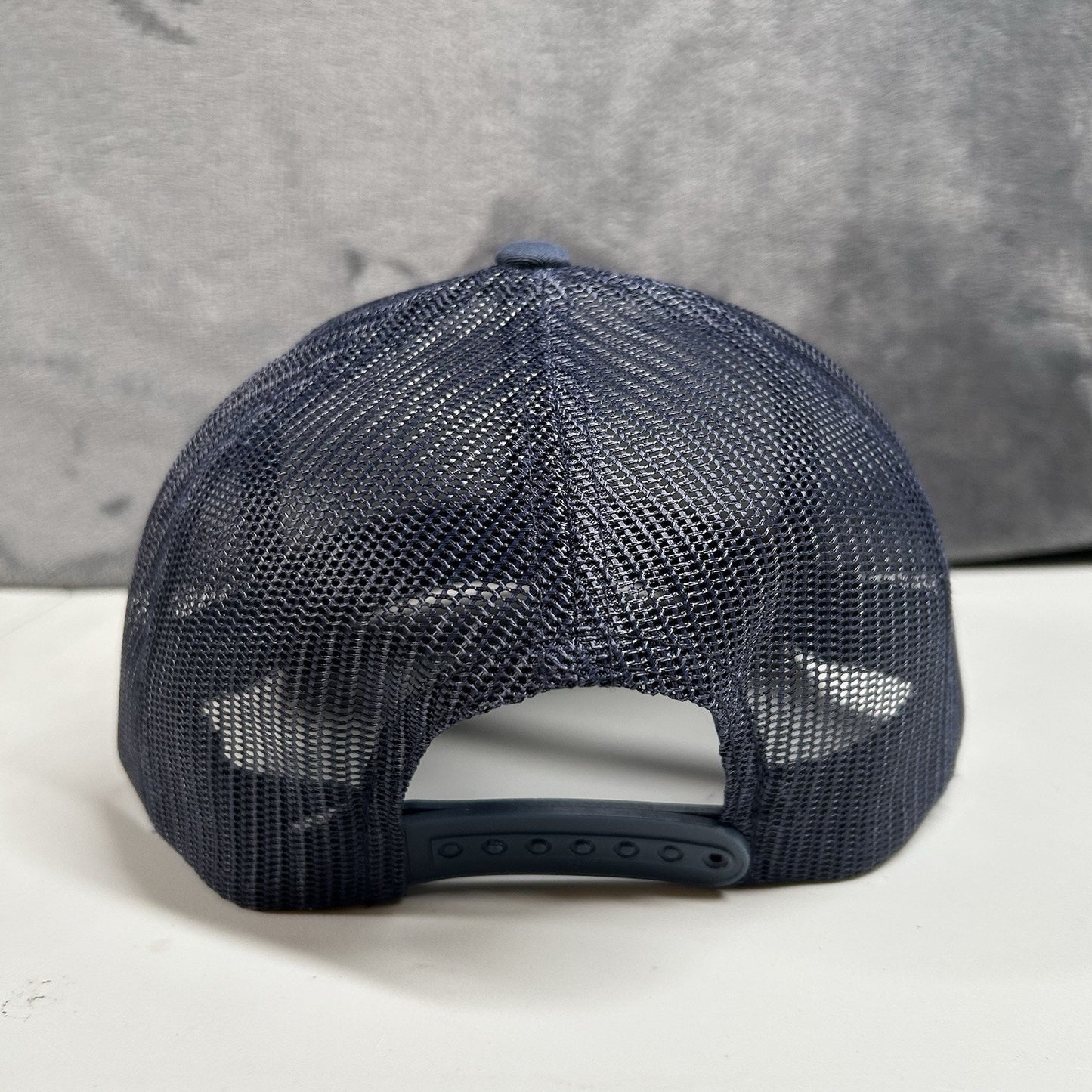 Adult Hockey Association Trucker Hat Cap Men Snapback Navy Leather Patch Yupoong