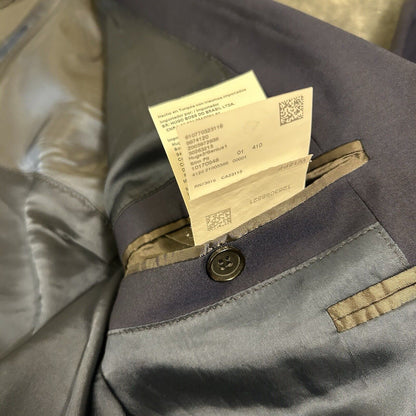 Hugo Boss Blazer Mens 42L Blue Wool Super 110 Sport Coat Suit Jacket Made Italy