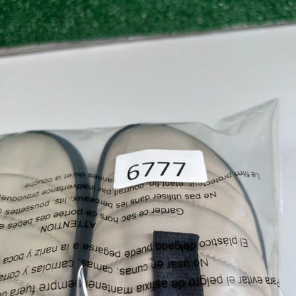 Crocs Classic Puff Mocs Beige Black Slip On Casual Comfort Shoes Womens 7 New