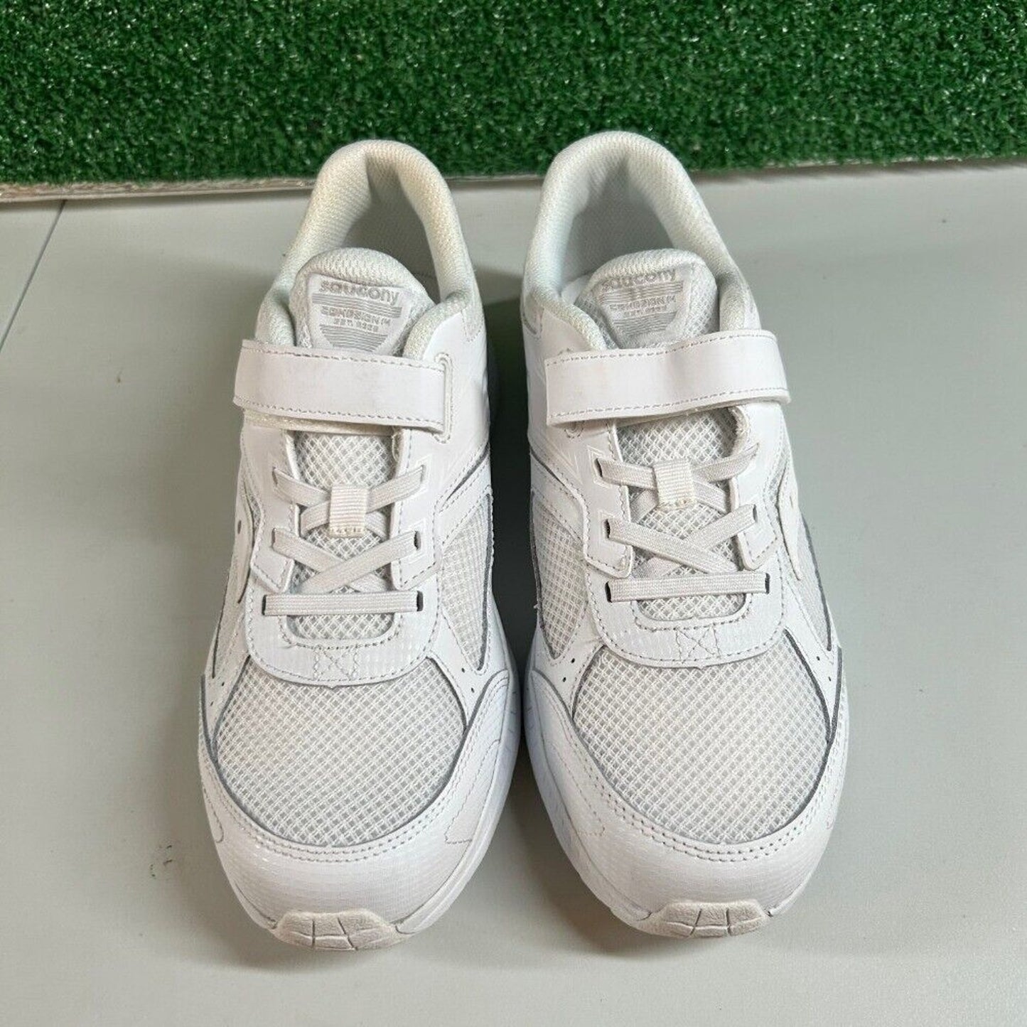 Saucony Cohesion 14 Hook & Loop White Sneakers Athletic Shoes Kids Size 6.5Y