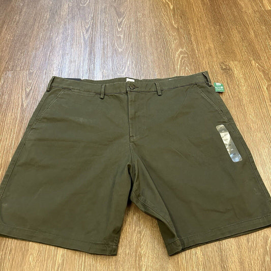 Gap Essential Khaki Chino Shorts Mens 40" Green Comfort Casual 9" Inseam NEW
