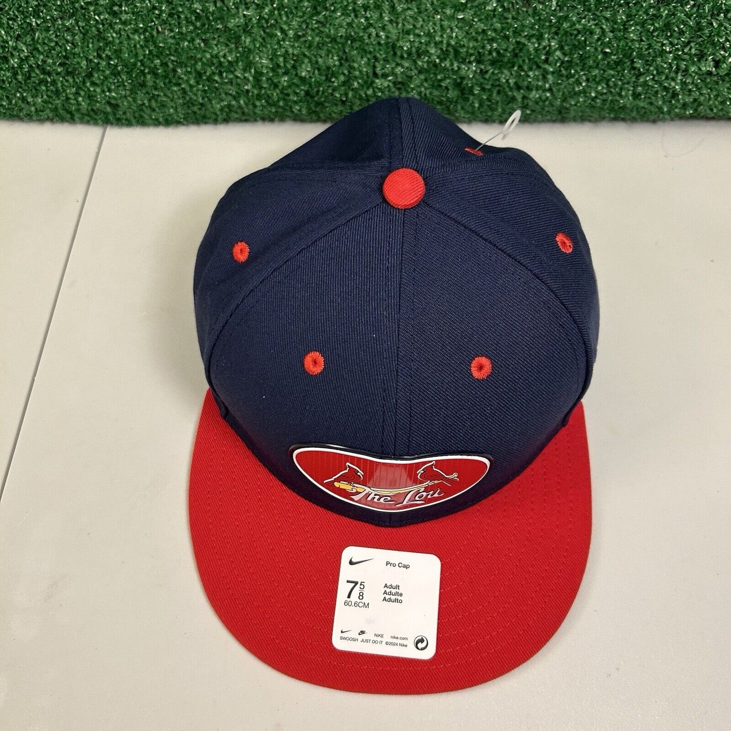 St Louis Cardinals Hat Pro Cap Men 7 5/8 Blue Red City Connect Baseball Nike NEW