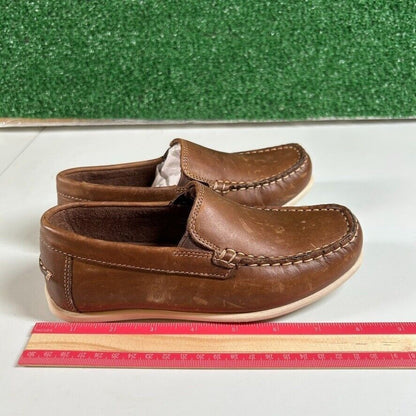 Florsheim Kids Brown Leather Slip On Loafers Casual Dress Shoes Comfort Size 1M