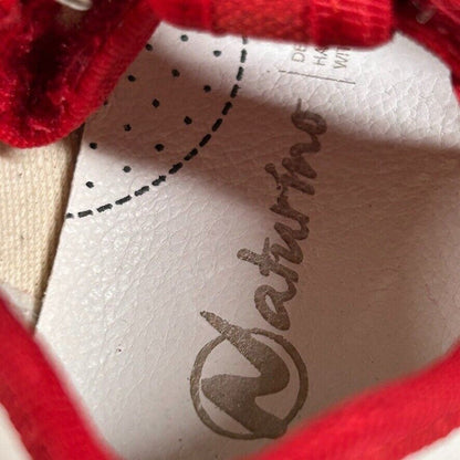 Naturino Red Canvas Fisherman Sandals Toddler Shoes Summer Play Size 5.5/6C 22EU