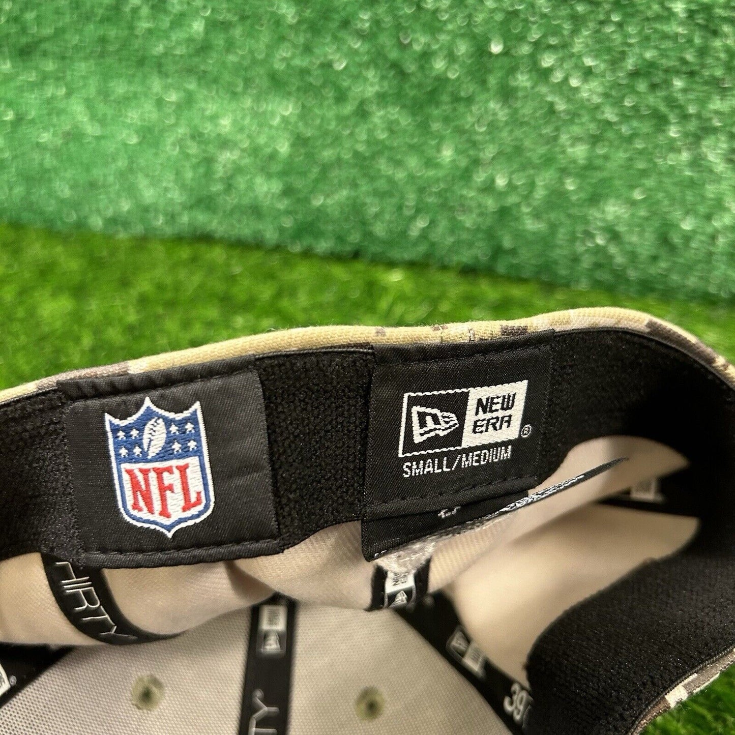 New York Giants Hat Cap Mens Small Medium Green Brown Camo Salute To Service NEW