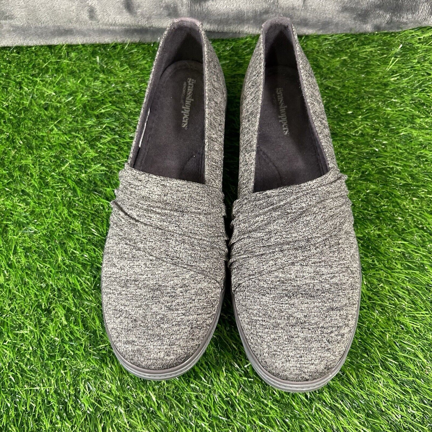 Grasshoppers Shoes Womens 8.5 Gray Damen Lacuna Slip On Loafer Keds EF60543