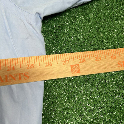 Bergamo New York Shirt Mens XXL 2XL Blue 18-18.5 34/35 Button Up Long Sleeve