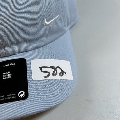 Nike Club Hat Cap Adult Medium Large Light Blue Strapback Swoosh Adjustable NEW