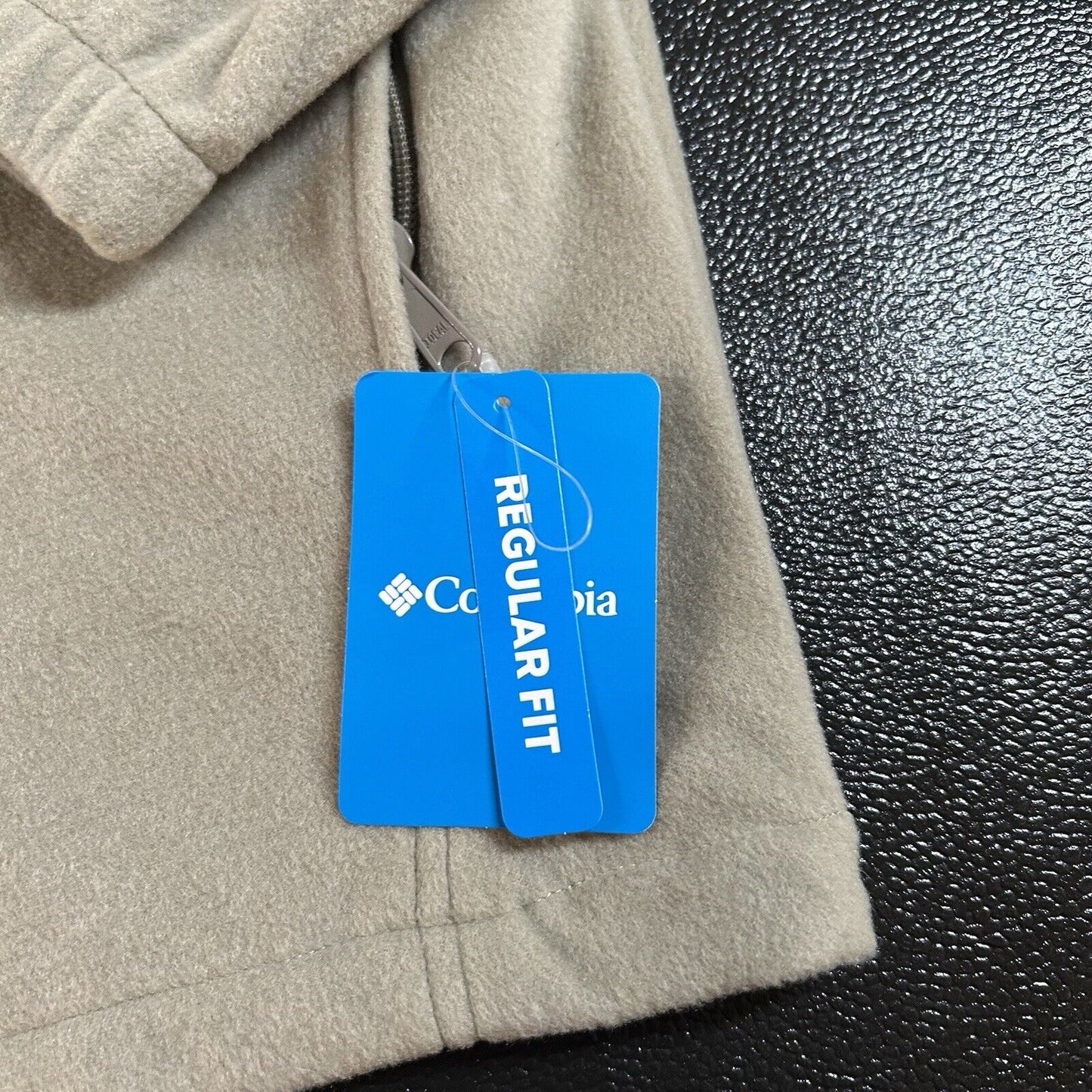 Columbia Fleece Jacket Mens Small Green/Brown Full Zip Outdoor Mount Grant NEW