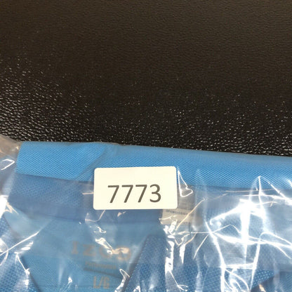 Izod Performance Polo Shirt Mens Large Blue Short Sleeve Golf Athletic Comfort