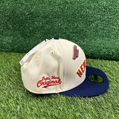 New York Yankees Hat Cap Mens 7 3/4 White Blue New Era Big League Chew MLB NEW