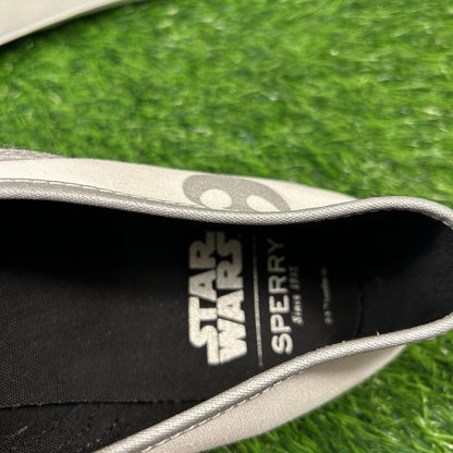 Sperry Star Wars Mens 10.5 White Graphic Shoes Sneakers Slip On R2D2 C3PO Casual