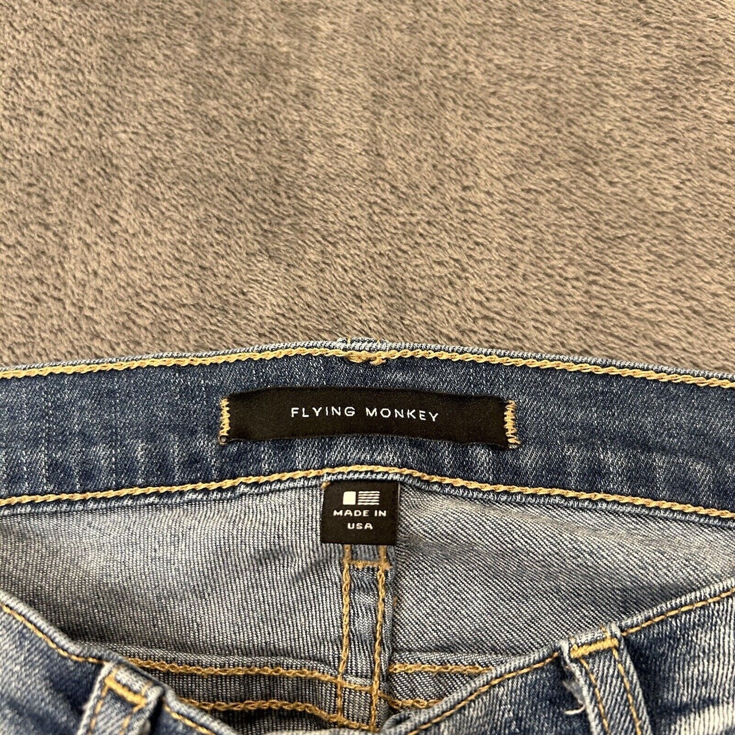 Flying Monkey Jeans Womens 25x32" Blue Low Rise Skinny Denim Pants Stretch