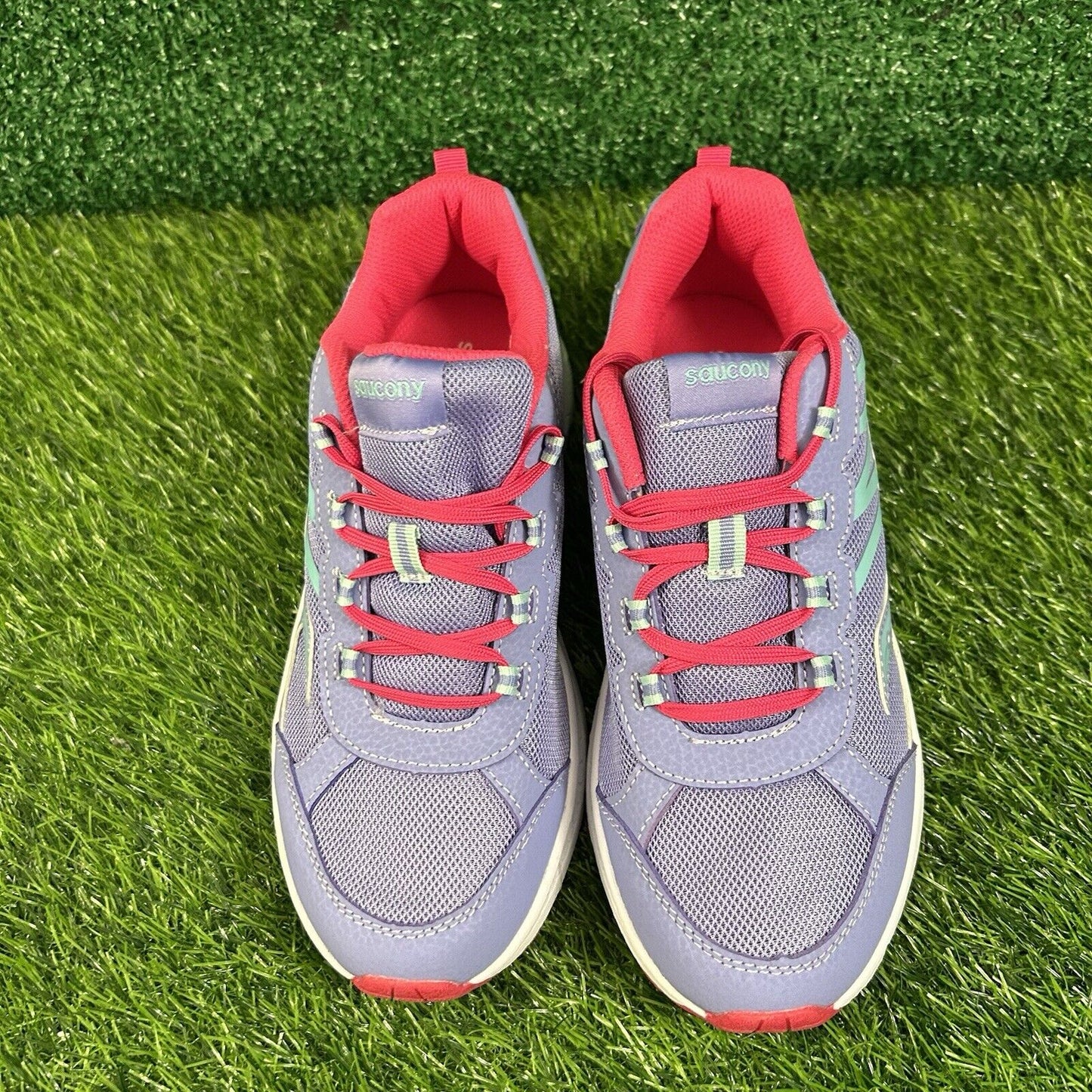 Saucony Dash Kids 5Y Purple Blue Shoes Sneakers Athletic Leather Comfort NEW