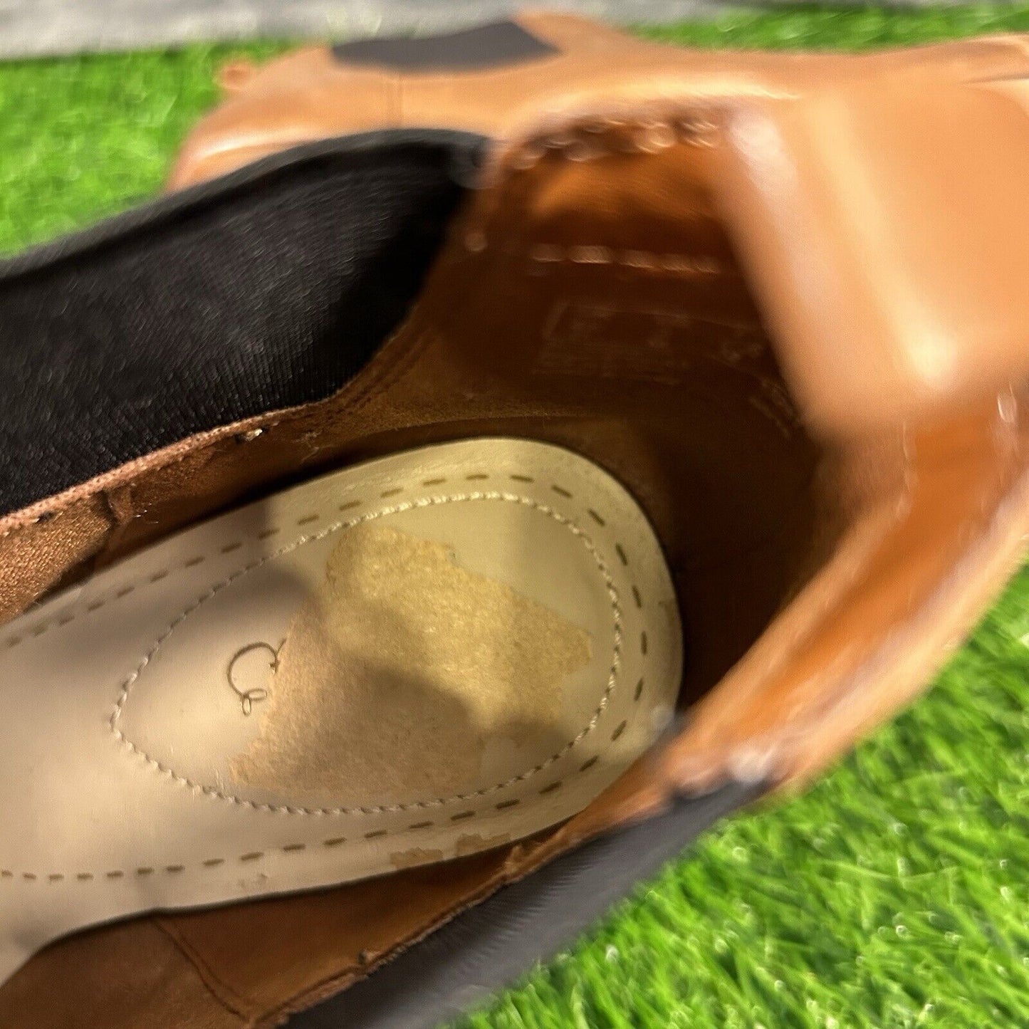 Clarks Carlita Quinn Boots Womens 7 M Brown Ankle Bootie Leather Pull On Heeled