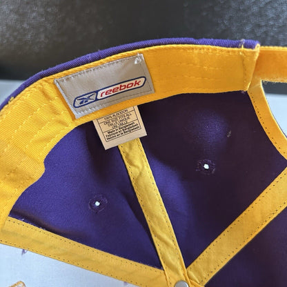 Minnesota Vikings Hat Cap Mens Strapback Purple Yellow Reebok NFL Football Y2K