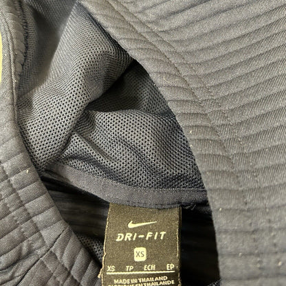 Nike Sweater Womens Extra Small Navy Ribbed Cropped Oversized Sweatshirt Hoodie