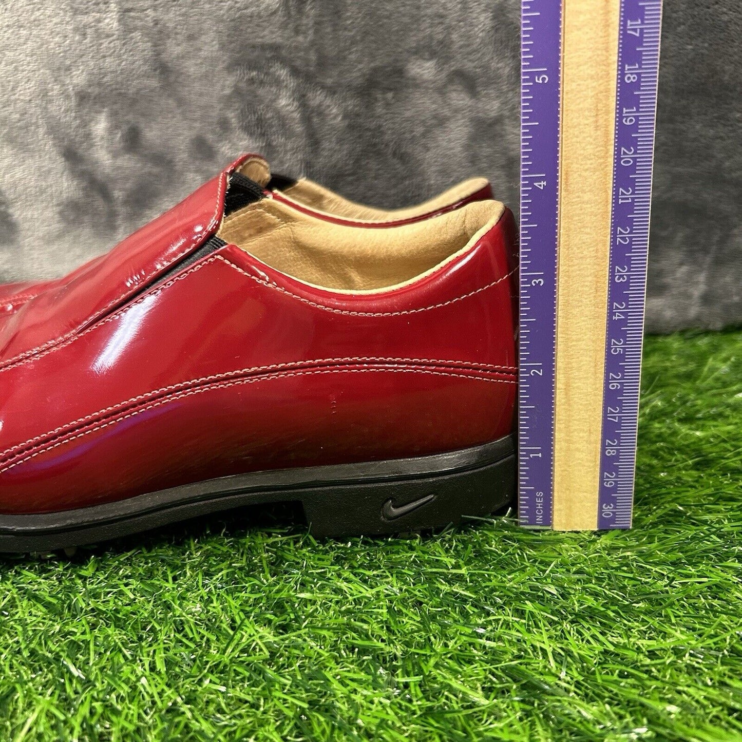 Nike Golf Verdana Last Womens 6 Red Leather Shoes Athletic Comfort Spikes Slip