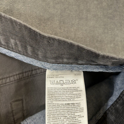 Banana Republic Corduroy Pants Mens 31x32" Gray Straight Fit Casual Work Pima